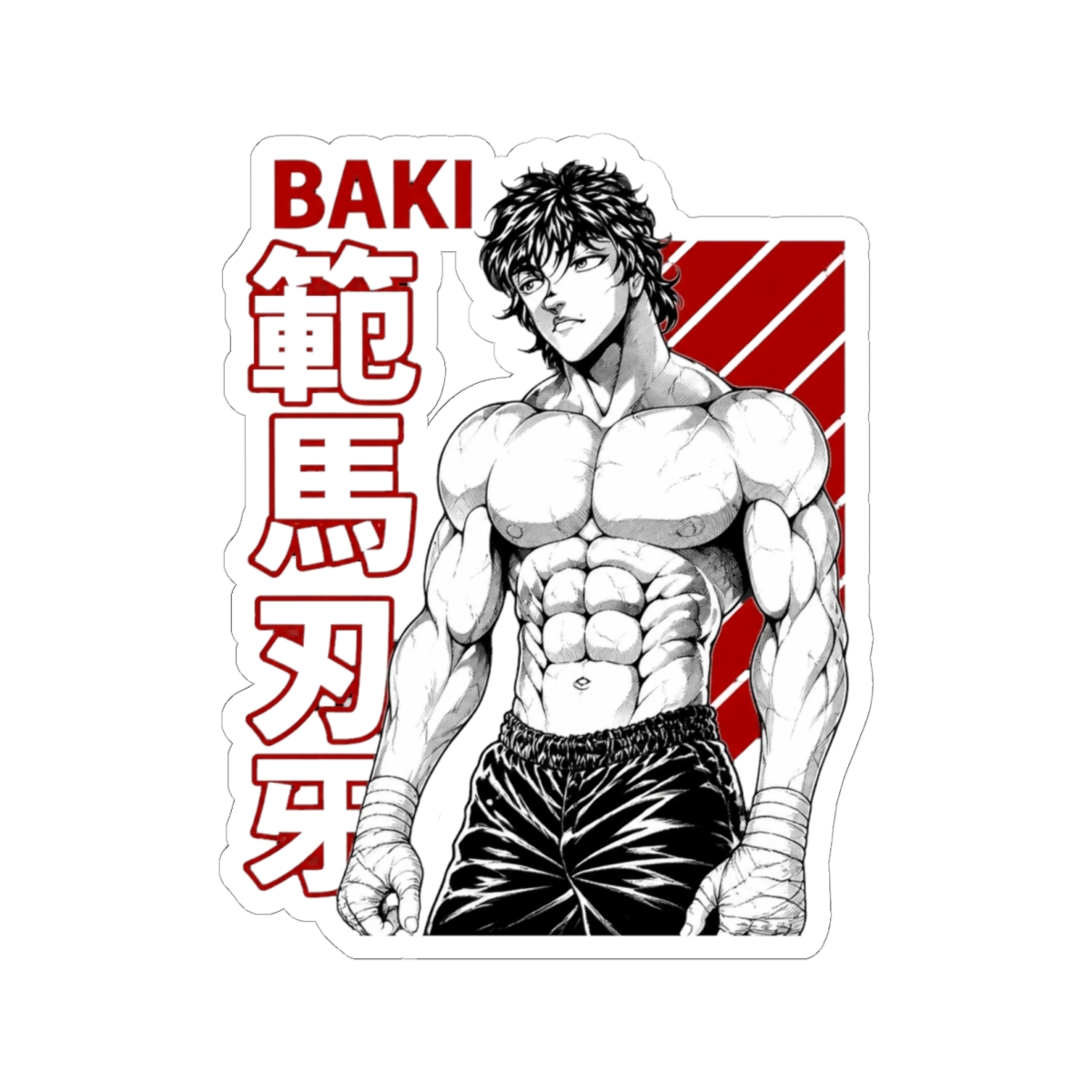 Baki Hanma Grappler Japanese Text - alternate angle 2, merchandise