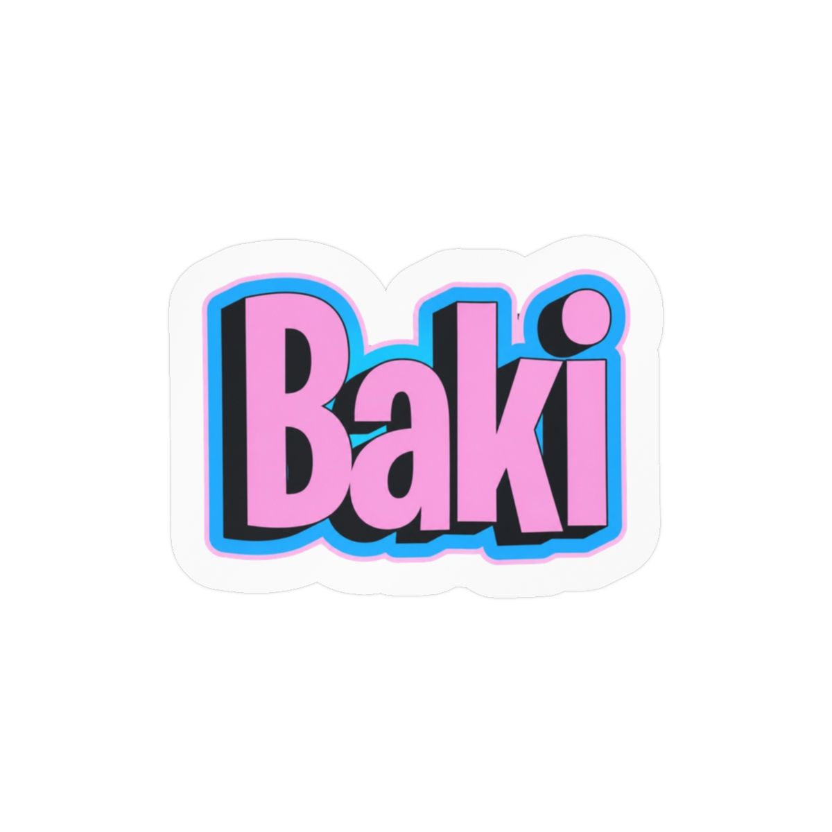 Baki Text Vinyl Sticker | Anime Fan Decal