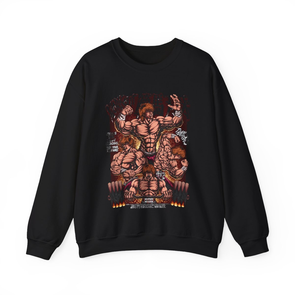 Baki Hanma Hoodies, Anime Hoodies, Vintage Sweater - Artsholic - Fan Art Merch - alternate angle 4, merchandise