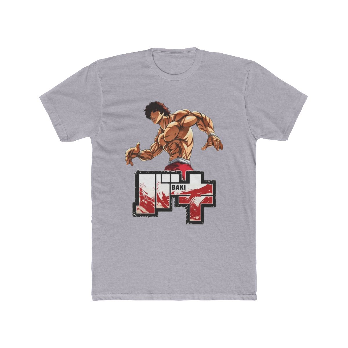 Anime Baki Hanma Washed Vintage T Shirt Merch Casual Short Sleeved T Shirt TShirt - alternate angle 4, merchandise