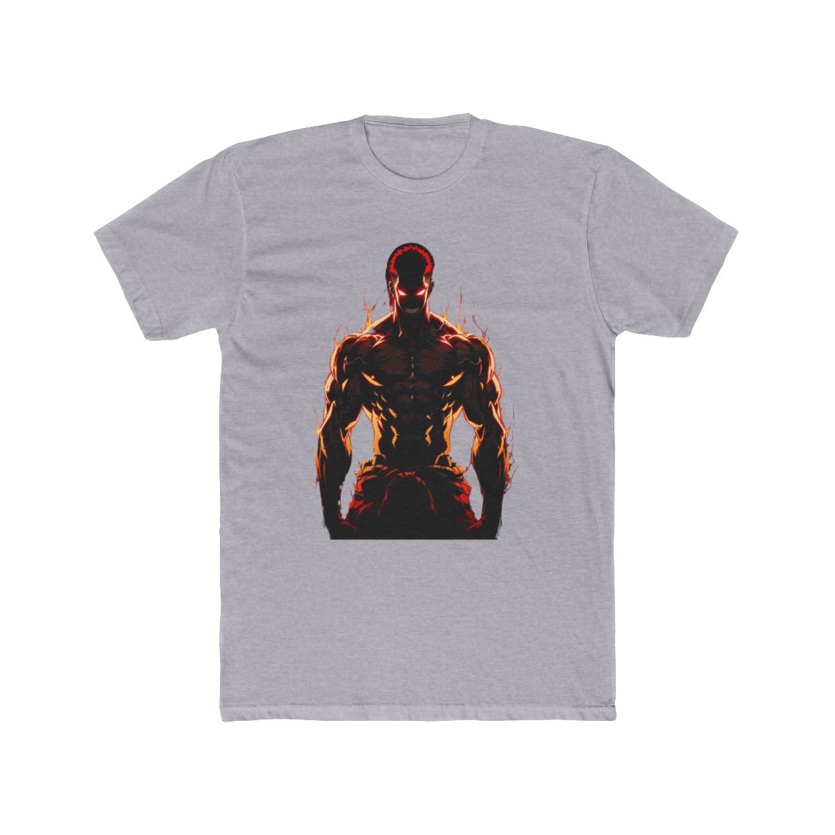 Yujiro Hanma Intense Fiery Aura T Shirt | Baki - alternate angle 5, merchandise